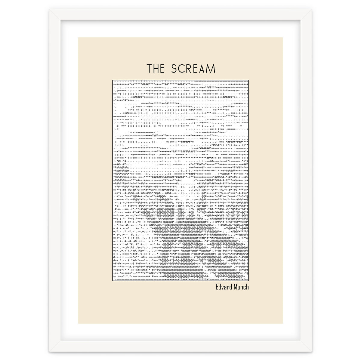 The Scream – Edvard Munch (ascii art)
