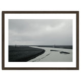 River passing through a black volcanic road - Iceland thumbnail