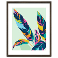 Dopamine Botanical, Colorful Tropical Banana Leaves, Plants Jungle Eclectic Contemporary, Bohemian Nature Forest