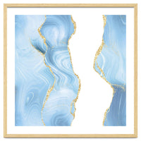 Blue & Gold Glitter Agate Texture 07