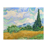 Wheat Field with Cypresses. (Print Only)