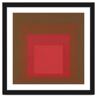 JOSEF ALBERS - HOMAGE TO THE SQUARE, RED, BROWN