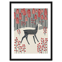Fawn in a Winter Landscape