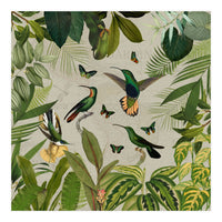 Vintage Exotic Hummingbirds Jungle (Print Only)