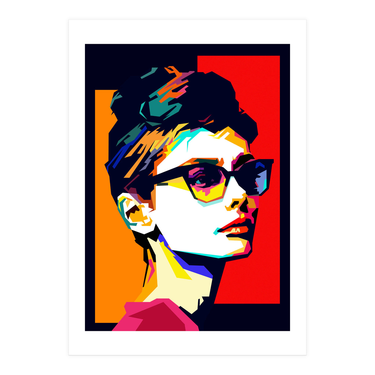 Audrey Hepburn Hollywood Star Pop Art WPAP (Print Only)