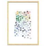 Watercolor Geometric Square Shapes Blue thumbnail