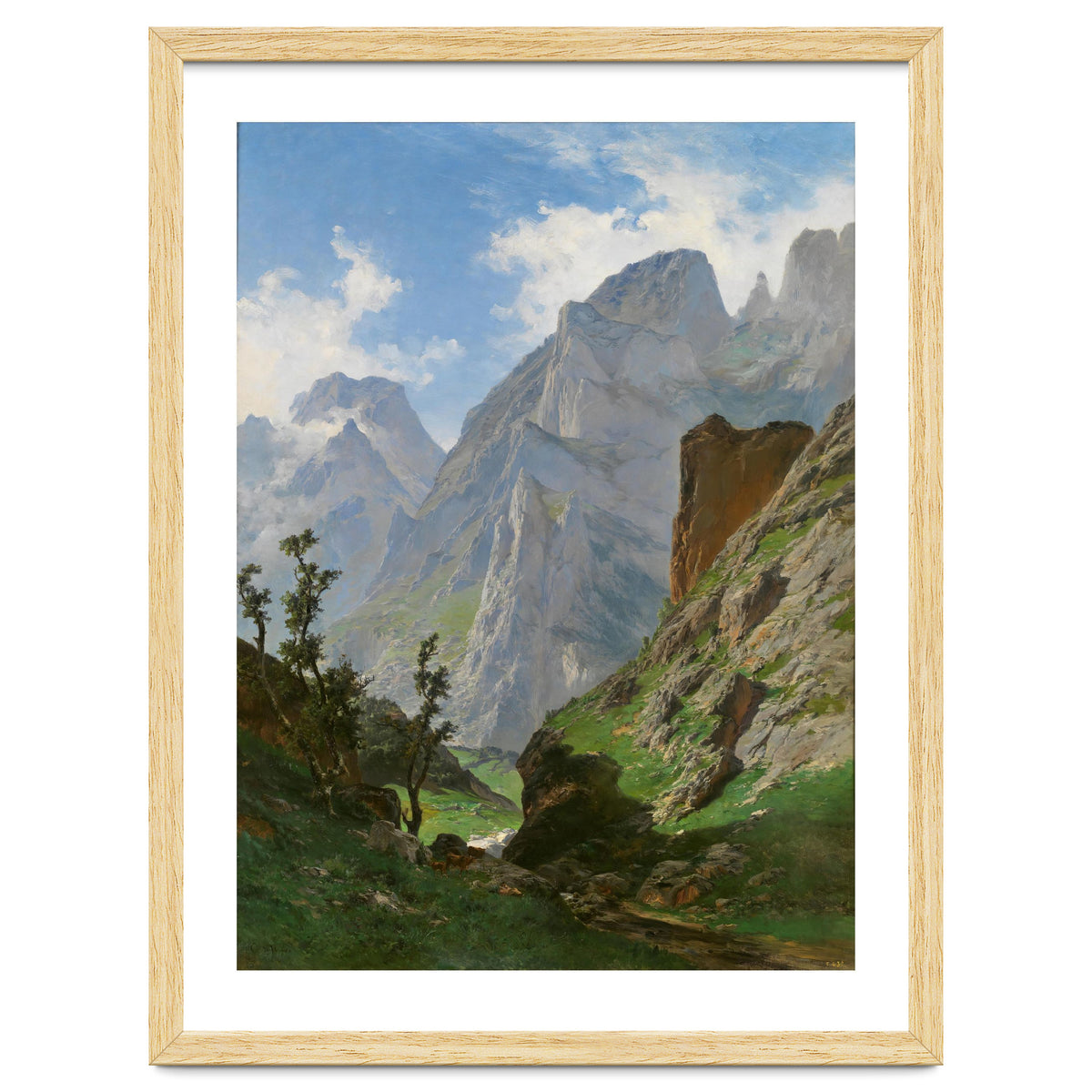 Carlos de Haes / 'Mancorbo Canal in Picos de Europa', 1876, Spanish School.