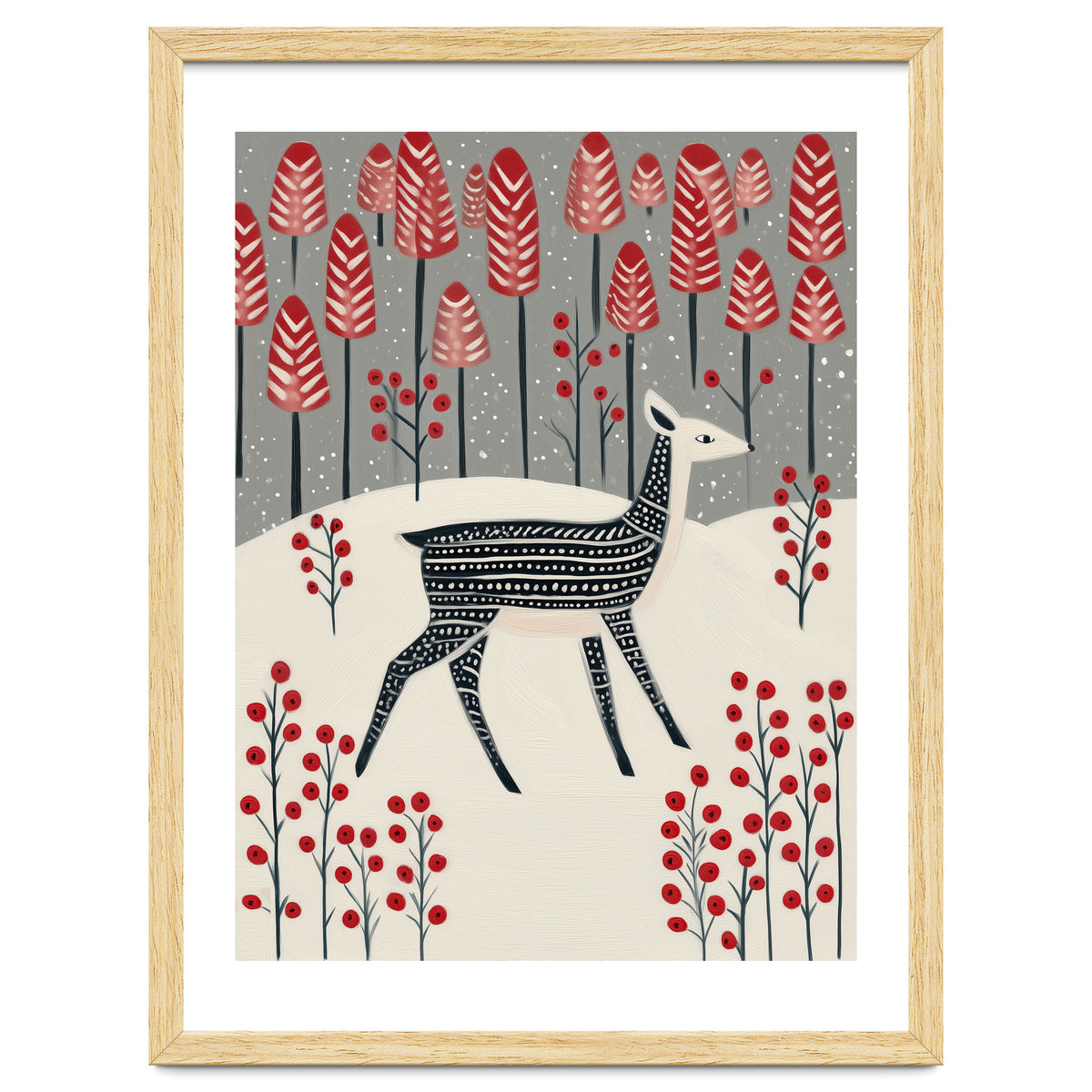 Fawn in a Winter Landscape