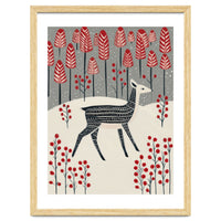 Fawn in a Winter Landscape
