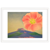 Georgia O’Keeffe – Hollyhock Pink with Pedernal (1937) | Vibrant Modernist Floral Landscape of New Mexico thumbnail