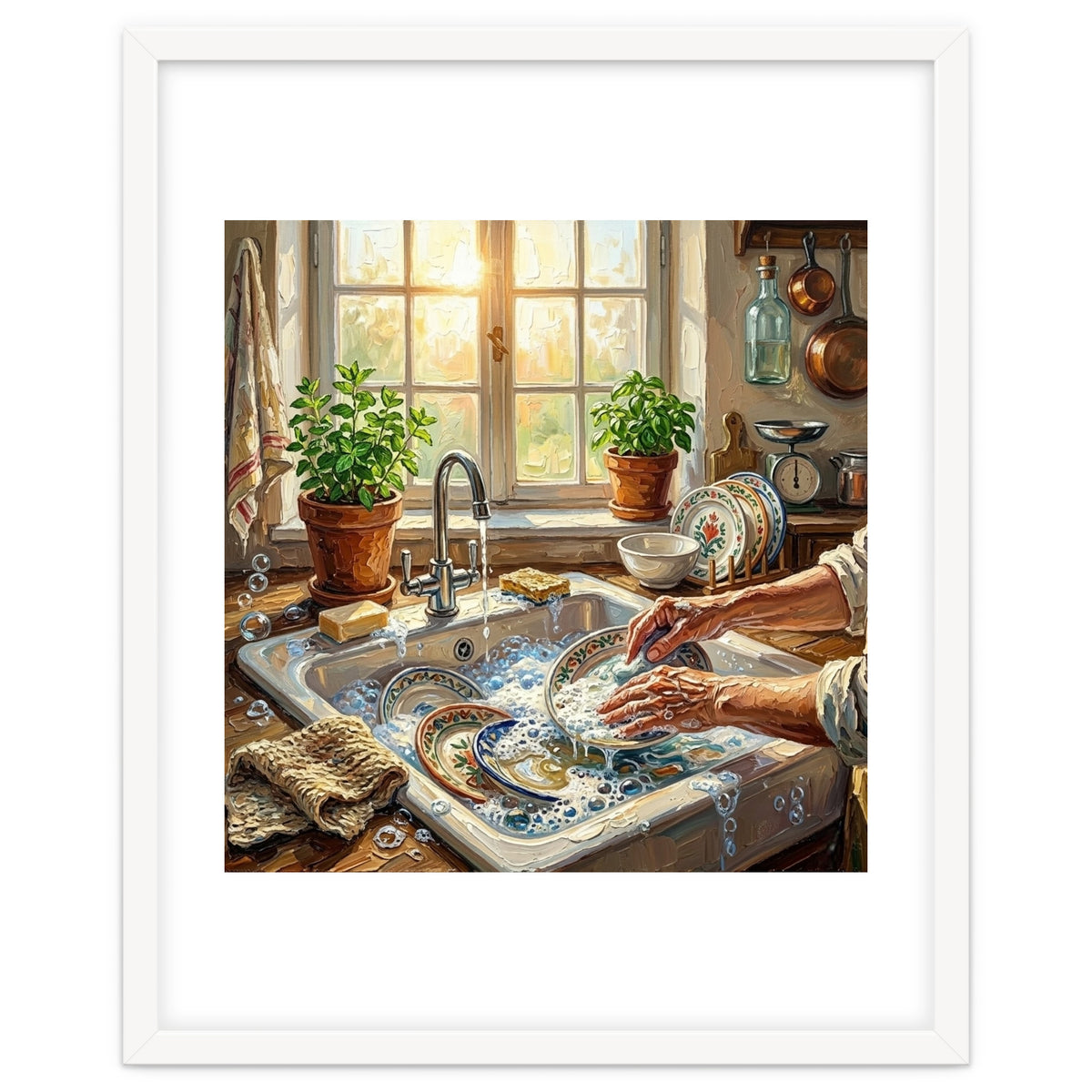 Cozy Kitchen Oil Painting