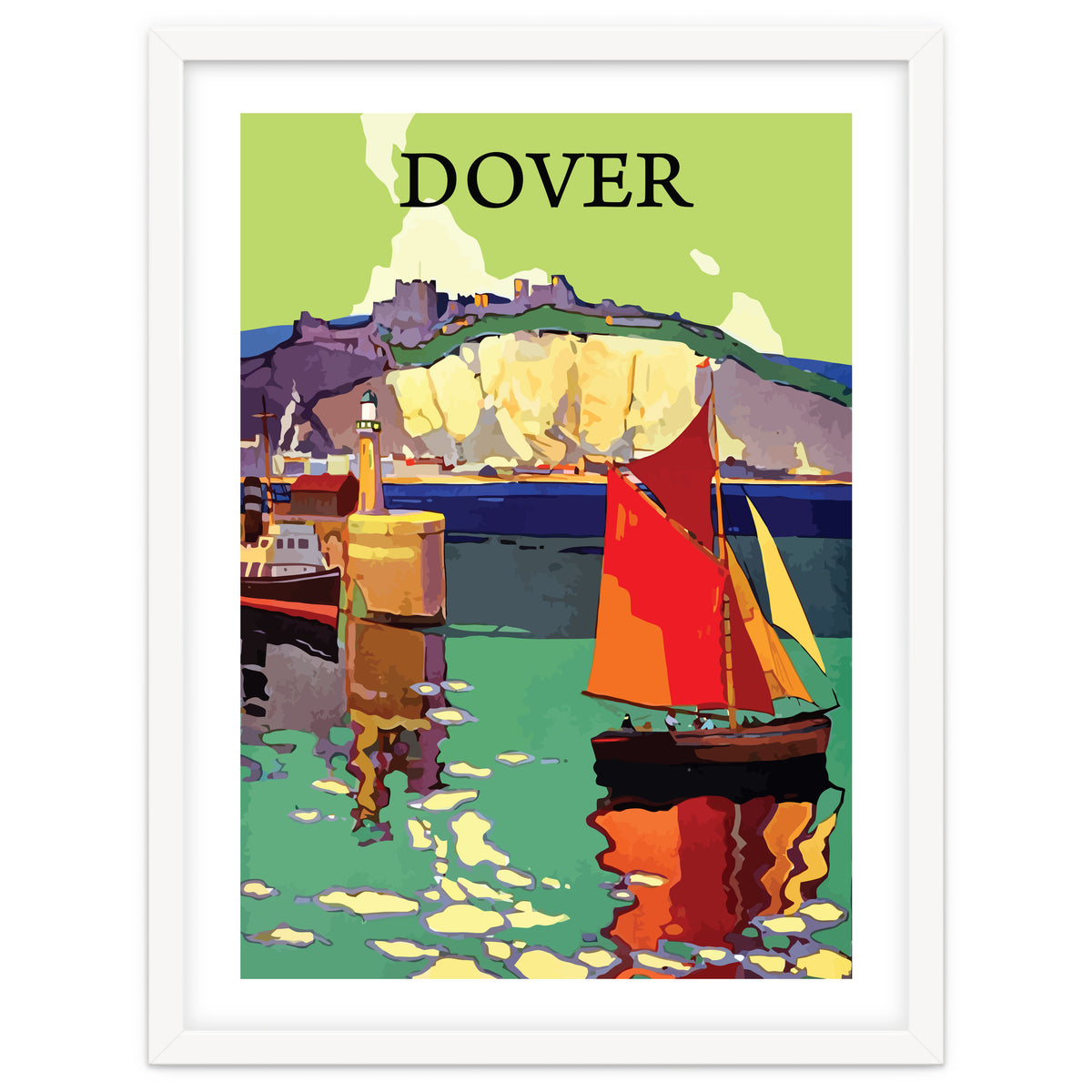 Dover, Sailing boat Near the Coast