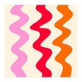 Squiggly Lines - orange, pink and cream (Print Only) thumbnail