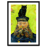Black Cat on the Postman’s Hat, Van Gogh Inspired Painting thumbnail