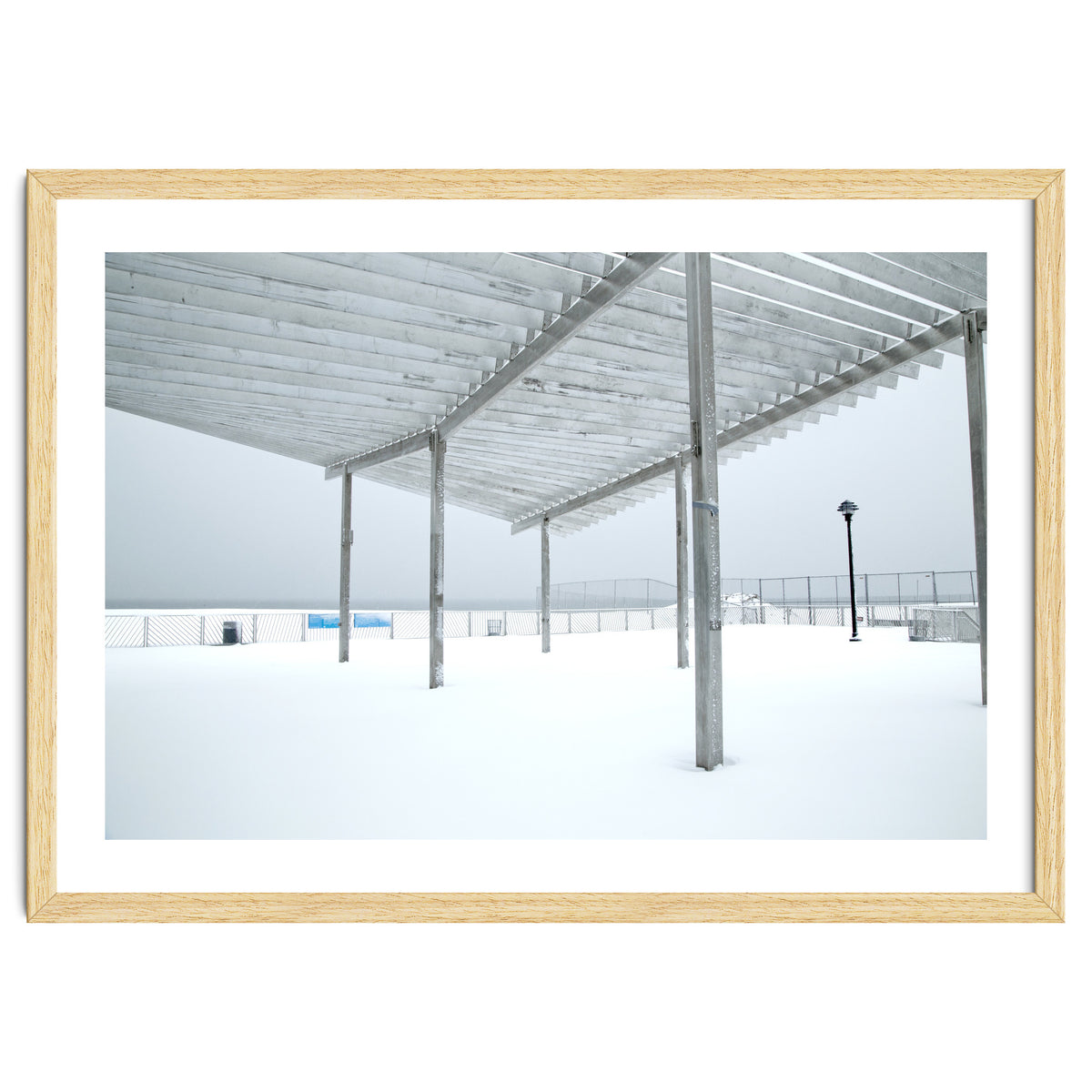 Sunshade site in the winter beach