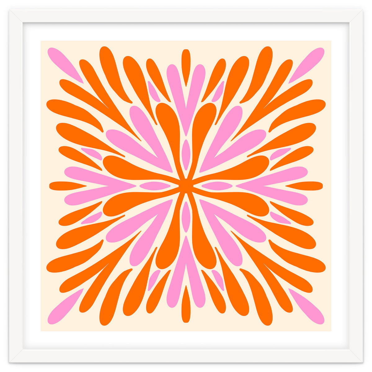 Symmetry Petals - pink and orange
