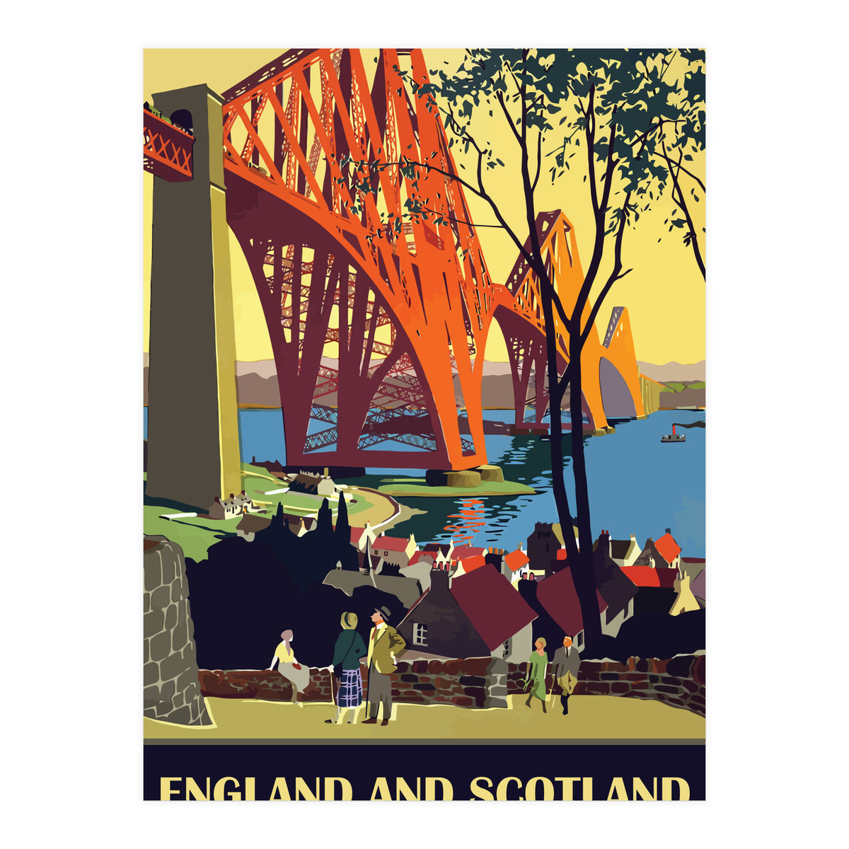 England And Scotland, The Bridge (Print Only)