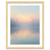 Misty Sunrise Over Pine Forest Lake thumbnail
