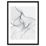 Abstract Black And White Flowing Lines Organic Form thumbnail