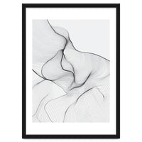 Abstract Black And White Flowing Lines Organic Form