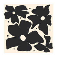 Abstract Monochrome Flowers 3 (Print Only)