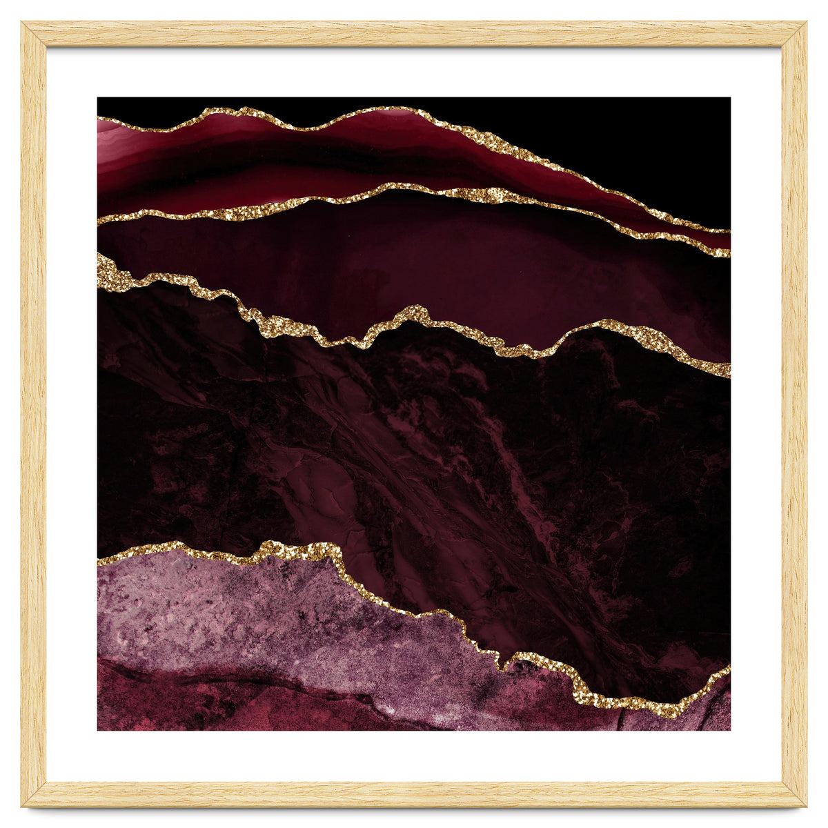 Burgundy & Gold Agate Texture 02