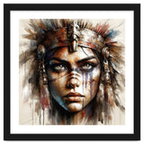 Regal Warrior Woman Watercolor Portrait thumbnail