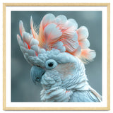 Close Up Of A White Cockatoo With Pink Crest thumbnail