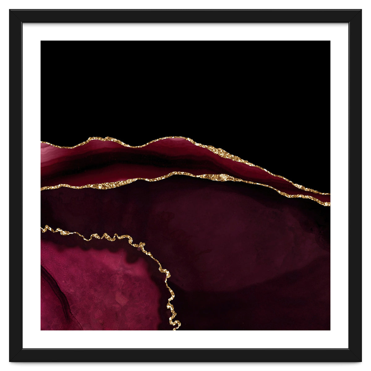 Burgundy & Gold Agate Texture 05