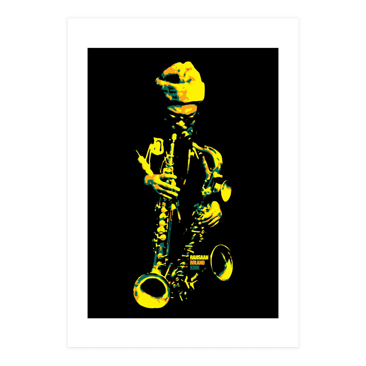 Rahsaan Roland Kirk in Pop Art (Print Only)