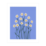 Simple Daisies - periwinkle (Print Only) thumbnail
