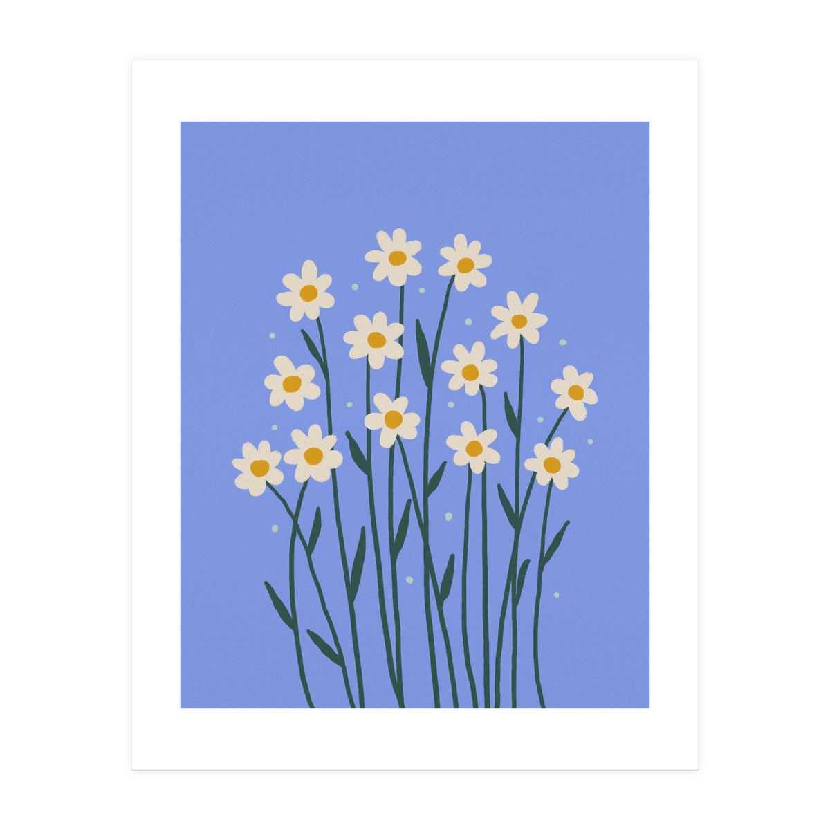 Simple Daisies - periwinkle (Print Only)
