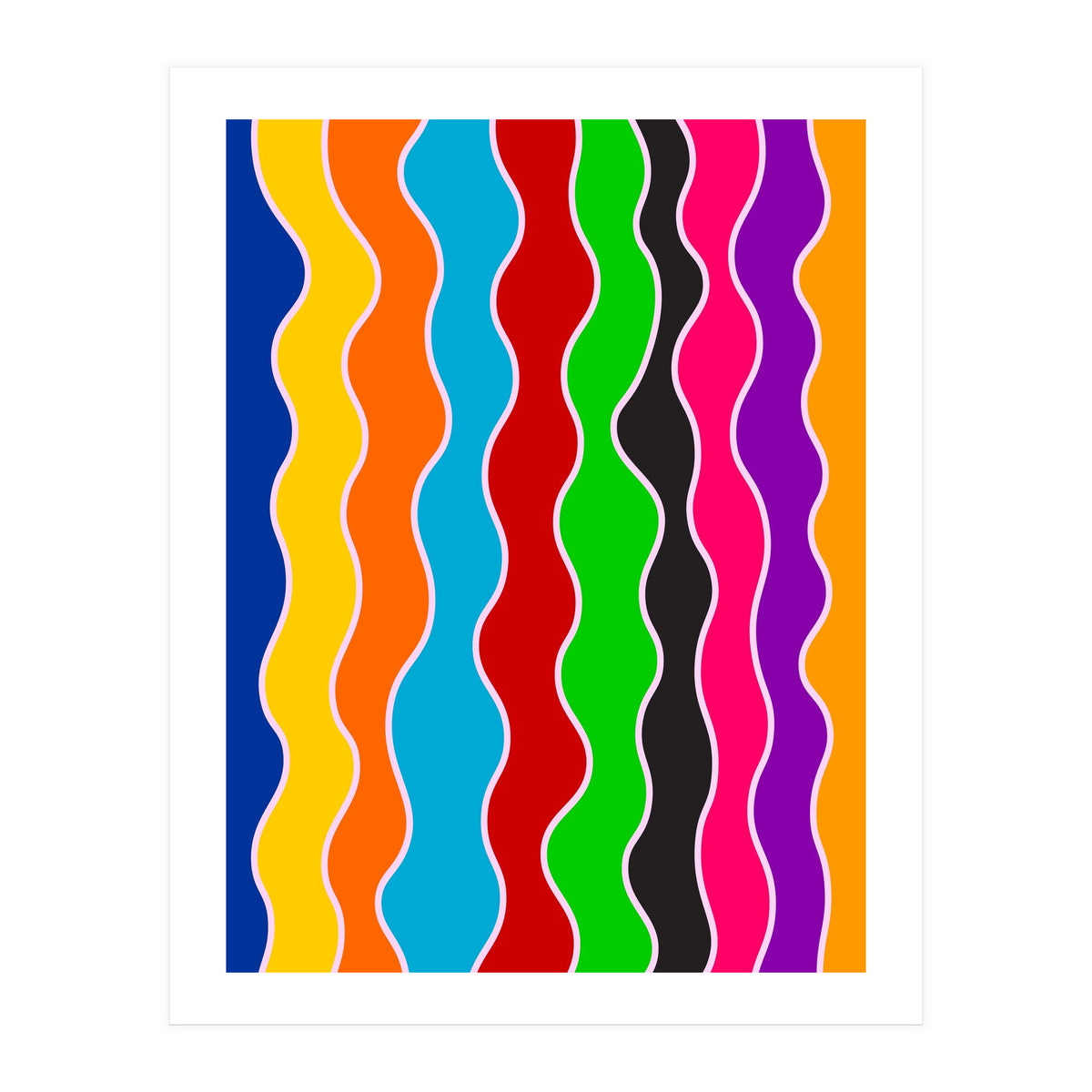 Retro Wavy Pattern (Print Only)
