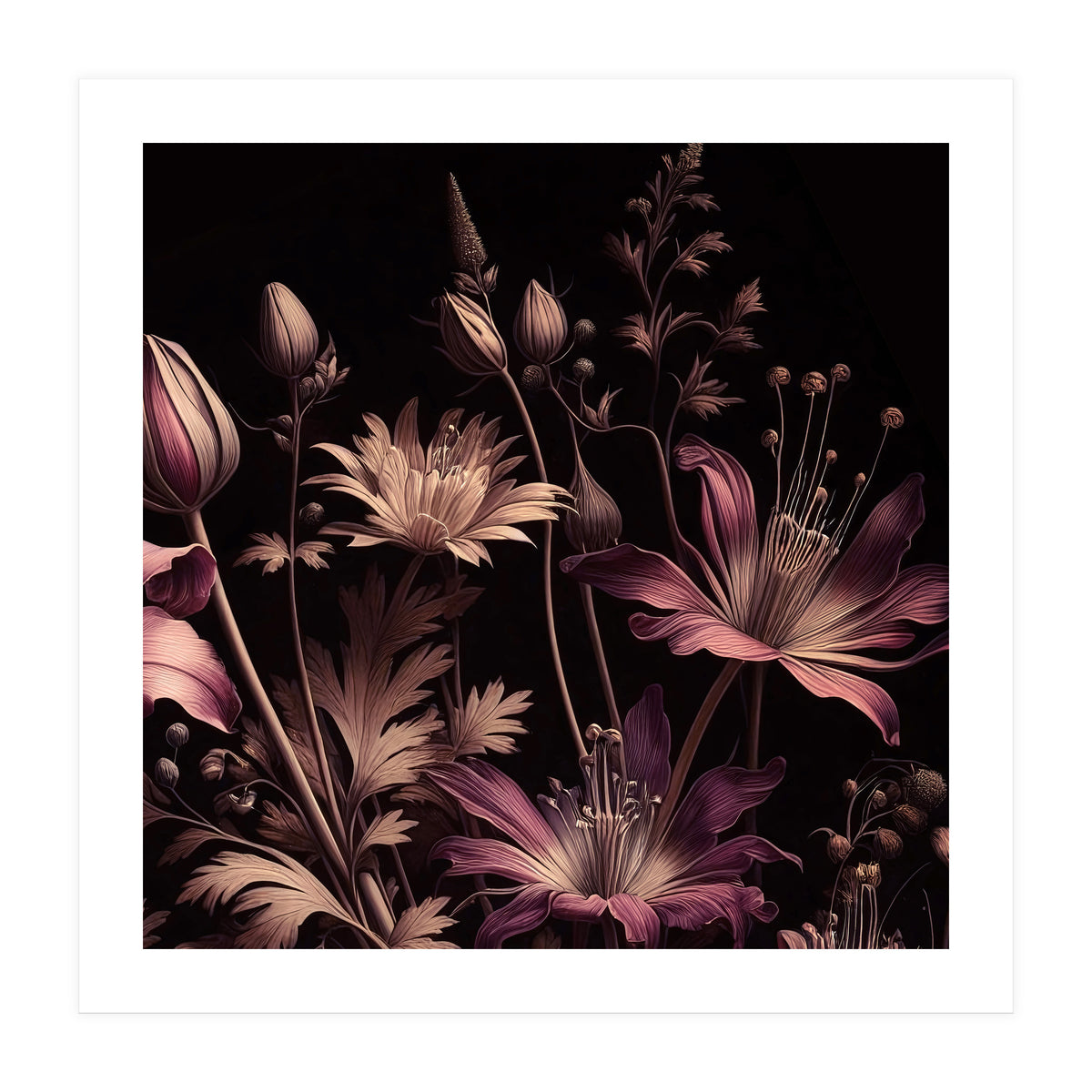 VINTAGE COLOURFUL BOTANICAL-10A-1 (Print Only)