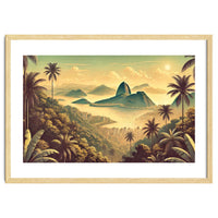 Vintage Brazil, Rio De Janeiro Tropics Poster