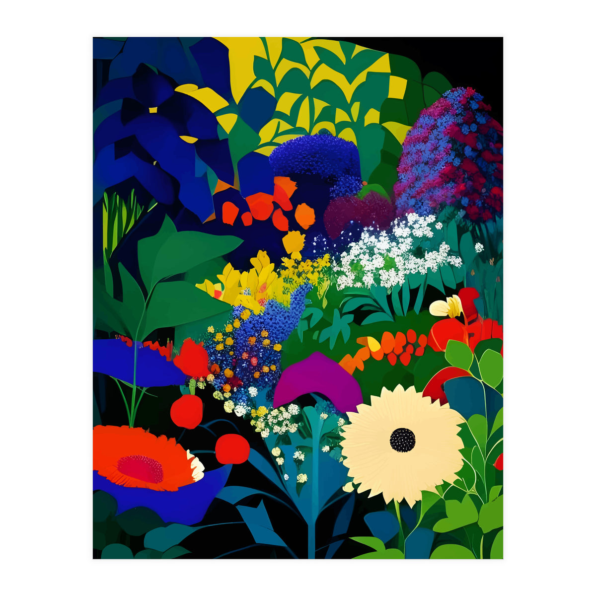 A Beautifully Dark Mind, Botanical Nature Jungle Garden, Eclectic Bohemian Vintage Plants Illustration (Print Only)