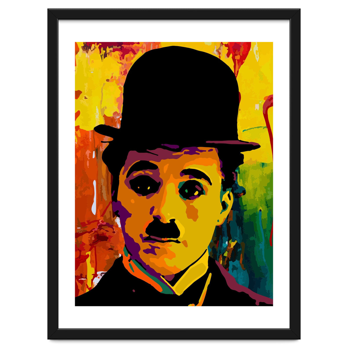 Charlie Chaplin Colorful Abstract Art