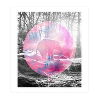 Baby Elephant In A Balloon (Print Only)