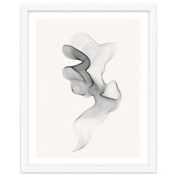 Abstract Black And White Swirling Lines Flowing Form