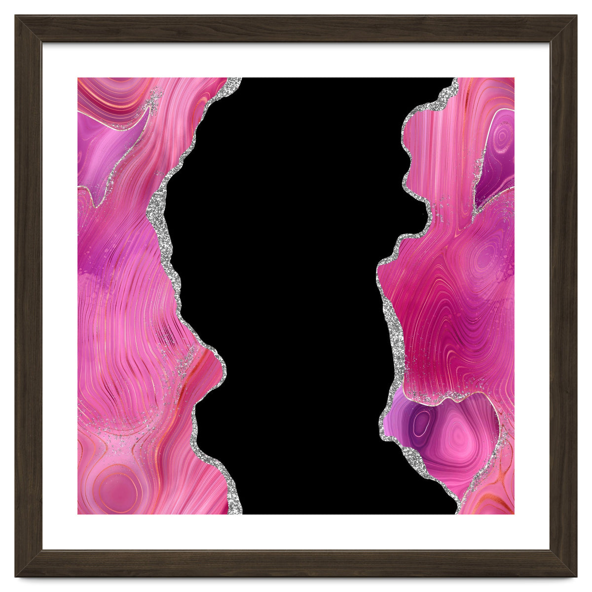 Magenta & Silver Agate Texture 02
