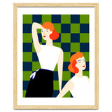 Moods, Checkers Girl Friends Chic Chess, Modern Bohemian Eclectic Woman Girl Boss, Bff Fashion Style thumbnail