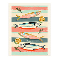 Sardines On Stripes (Print Only)
