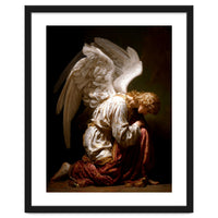 Kneeling Down Angel Renaissance inspired Religious Art
