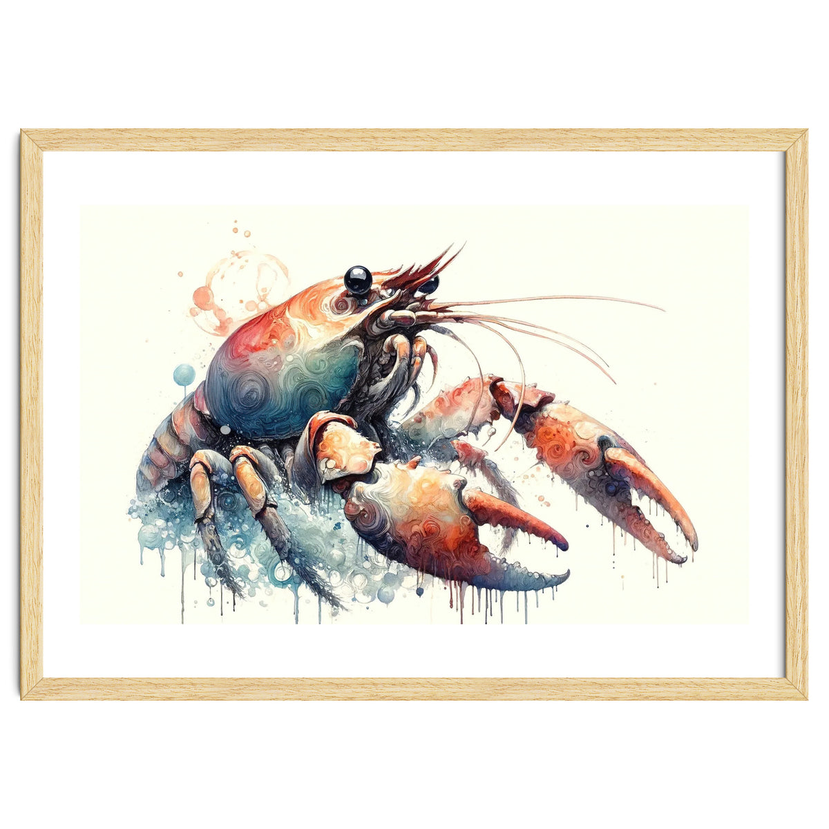 Colorful Lobster Watercolor