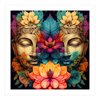 Twin Lotus Buddha Portrait (Print Only)