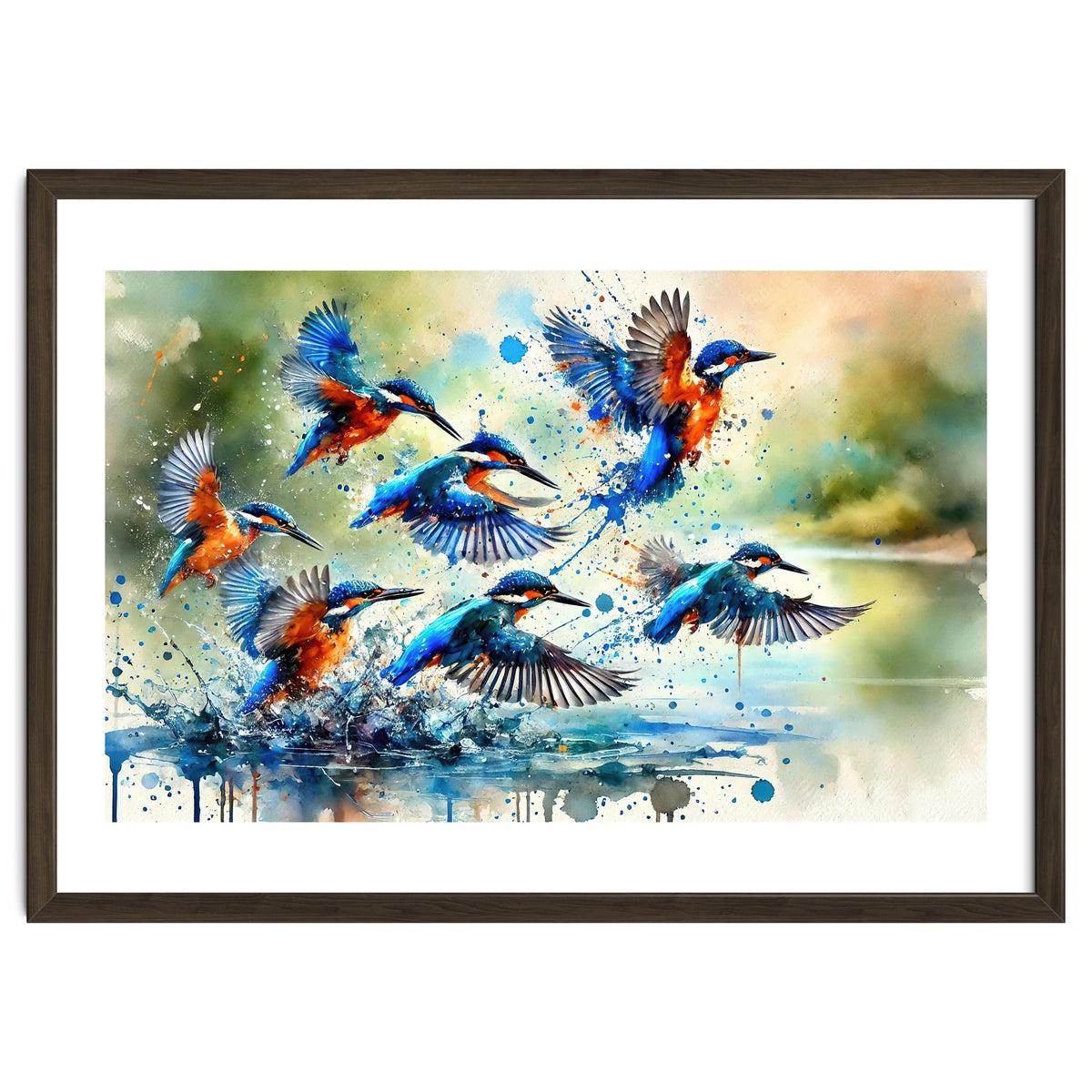 Kingfishers In Flight