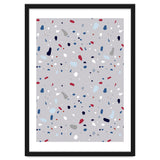 Modern Gray Blue Rounded Terrazzo thumbnail