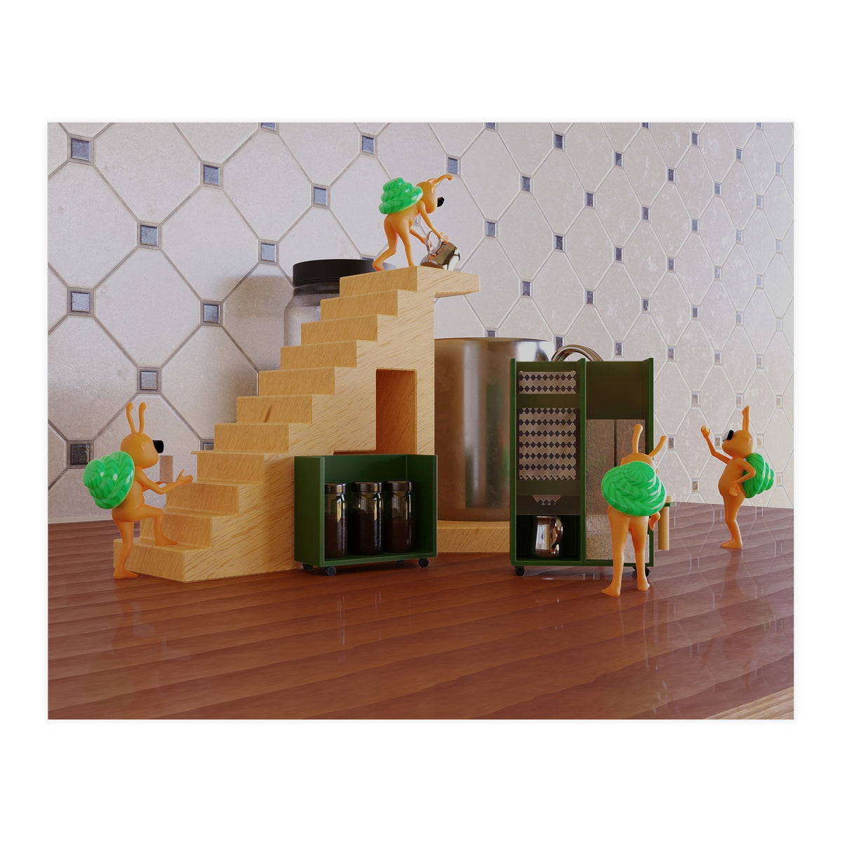 Coffee Support - angle #2 (Lwuba 039 Coffee Support 02) (Print Only)