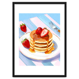 Handpainted Pancakes and Strawberries oil painting thumbnail