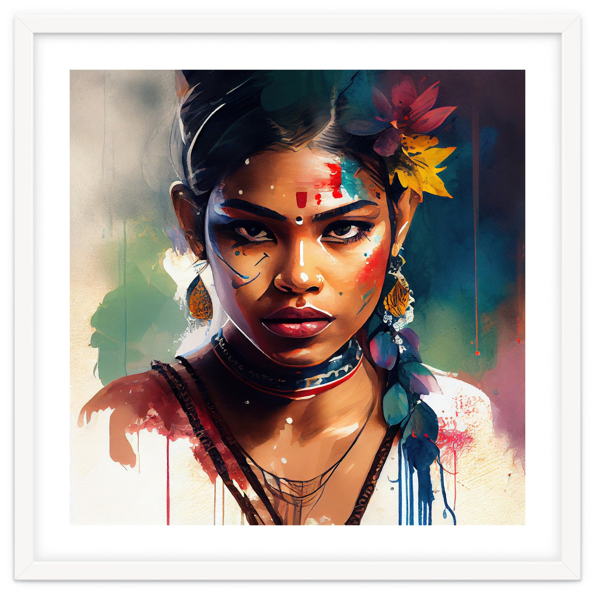 Festival Bloom Hindu Portrait